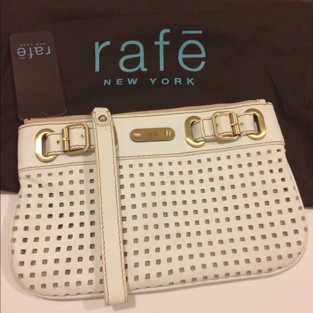 Rafe New York White Malia Wristlet